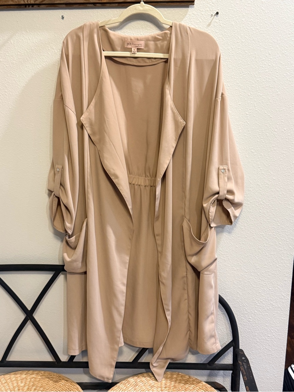 Philosophy Republic Women’s XL Blush Long Duster Jacket